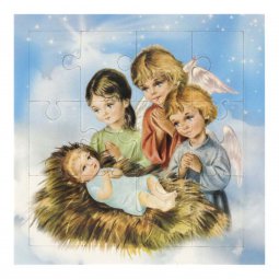 Copertina di 'Mini puzzle "Angeli in adorazione di Gesù Bambino" - 12 pezzi'
