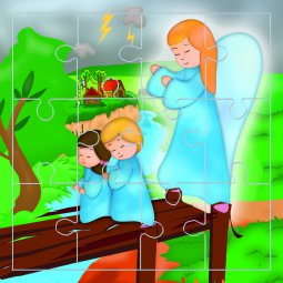 Copertina di 'Mini puzzle "Angelo e bimbi"'