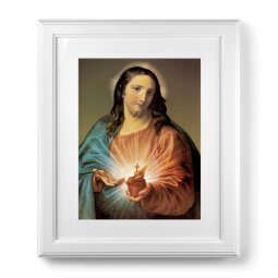 Copertina di 'Quadro "Sacro Cuore di Gesù" con passe-partout e cornice decorata a sbalzo'