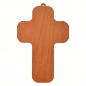 Immagine di 'Croce azzurra in legno "Angelo di Dio" - altezza 13 cm'