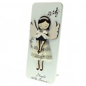 Immagine di 'Quadretto MessAngelo "L'angelo della Musica" per lei - dimensioni 22 x 9,5 cm'