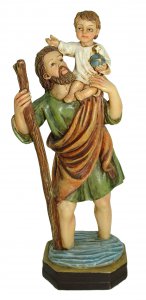 Copertina di 'Statua di San Cristoforo da 12 cm in confezione regalo con segnalibro in IT/EN/ES/FR'