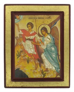Copertina di 'Icona Angelo Custode, produzione greca su legno - 24 x 18,5 cm'