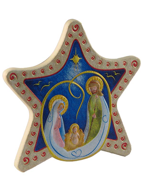 Calamita in polimero a forma di stella 'Natività' - dimensioni 6,5x6 cm, in  polimero, Italia, Calamite e magneti da frigo, Articoli Religiosi 