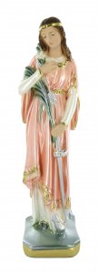 Copertina di 'Statua Santa Filomena in gesso madreperlato dipinta a mano - circa 30 cm'