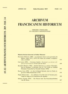 Copertina di 'La obra de Fr. Manuel Barbado sobre los Frailes legos de la Orden Franciscana (1745)  (535-568)'