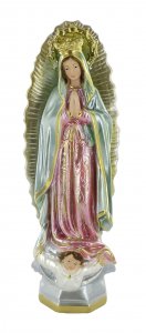 Copertina di 'Statua Madonna di Guadalupe in gesso madreperlato dipinta a mano - circa 30 cm'