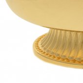 Immagine di 'Patena con base in ottone dorato - diametro 12 cm'