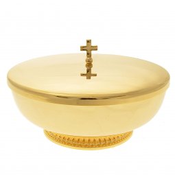Copertina di 'Pisside con base in ottone dorato - diametro 16 cm'