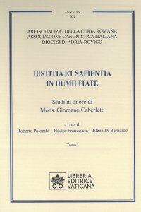 Copertina di 'Iustitia et Sapientia in humilitate'