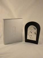Immagine di 'Icona in lamina d'argento "Sacra Famiglia" - dimensioni 17,5x13,5 cm'