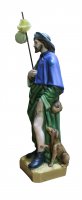 Immagine di 'Statua San Rocco in gesso dipinta a mano - circa 60 cm'