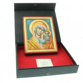 Immagine di 'Icona greca dipinta a mano "Madonna di Kazan" - 21x16 cm'