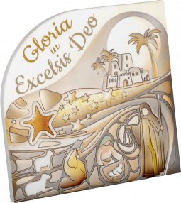 Copertina di 'Calamita effetto ceramica "Gloria in Excelsis Deo" - dimensioni 6x6 cm'