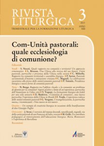 Copertina di 'Rapporto tra comunit territoriale e assemblea liturgica'