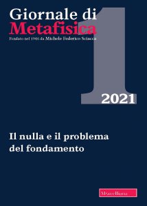 Copertina di 'Il giornale di Metafisica. 1/2021'