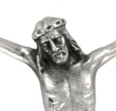 Immagine di 'Corpo di cristo in metallo argentato cm 12'