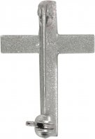 Immagine di 'Croce distintivo con spilla con Cristo riportato in argento 925 - 2,6 cm'
