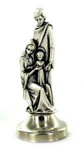 Copertina di 'Statuetta Sacra Famiglia in metallo argentato con calamita - 5 cm'