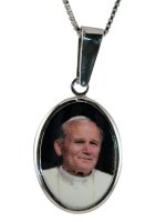 Collana con medaglia papa Giovanni Paolo II