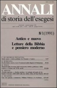 Copertina di 'Annali di storia dell'esegesi. Antico e Nuovo. Letture della Bibbia e pensiero moderno'