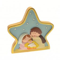 Copertina di 'Nativit per bambini a forma di stella, in resina colorata - 9 x 9 cm'