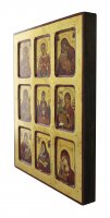 Immagine di 'Icona 9 Madonne, produzione greca su legno - 25 x 20 cm'
