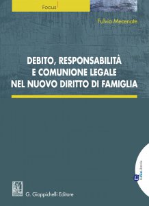 Copertina di 'Debito, responsabilit e comunione legale nel nuovo diritto di  famiglia'