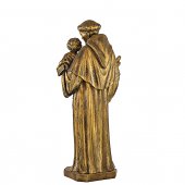 Immagine di 'Statua sacra in resina brunita "Sant'Antonio di Padova" - altezza 80 cm'