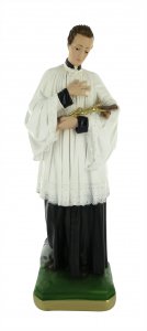 Copertina di 'Statua San Luigi Gonzaga in gesso dipinta a mano - 40 cm'