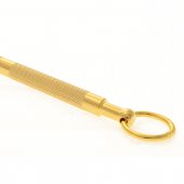 Immagine di 'Asperges da secchiello in ottone dorato con manico zigrinato - lunghezza 21 cm'