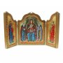 Icona bizantina dipinta a mano "Madre di Dio con bambino" - 22x40 cm