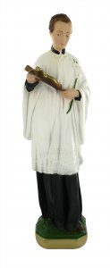 Copertina di 'Statua San Luigi Gonzaga in gesso dipinta a mano - 30 cm'