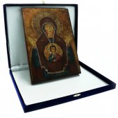 Immagine di 'Icona bizantina dipinta a mano "Madre di Dio del Segno" -  29x21 cm'