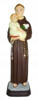 Statua da esterno di Sant'Antonio in materiale infrangibile, dipinta a mano, da 60 cm