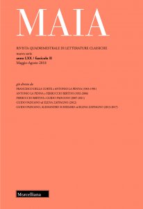 Copertina di 'Maia. 2/2018: Rivista quadrimestrale di letterature classiche.'