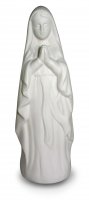 Madonna di Lourdes in ceramica bianca - cm 10