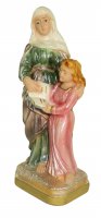 Immagine di 'Statua Sant'Anna in gesso madreperlato dipinta a mano - circa 15 cm'