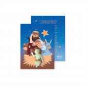 Confezione augurale natalizia con Gesù bambino fosforescente