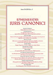 Copertina di 'Ephemerides Iuris canonici (2016)'