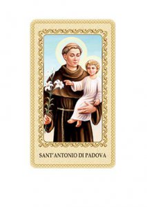 Copertina di 'Immaginetta plastificata con preghiera "Sant'Antonio di Padova" - dimensioni 6x10 cm'