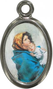 Copertina di 'Medaglia Madonna del Ferruzzi in metallo nichelato e resina - 2,5 cm'