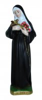 Statua Santa Rita in gesso madreperlato dipinta a mano - 30 cm