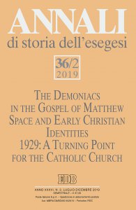 Copertina di 'Annali di storia dell'esegesi (2019). Vol. 36/2'
