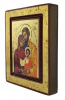 Immagine di 'Icona greca in legno "Sacra Famiglia" - 14x11,5 cm'