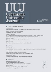 Copertina di 'Urbaniana University Journal. 2023/1: Focus - Sinodalità in contesto'