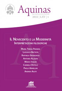 Copertina di 'Aquinas . 2022 | LXV | 1: Il Novecento e la Modernità. Interpretazioni filosofiche'
