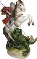 Immagine di 'Statua di San Giorgio da 12 cm in confezione regalo con segnalibro in versione SPAGNOLO'