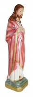 Immagine di 'Statua Sacro Cuore di Ges in gesso madreperlato dipinta a mano - 20 cm'