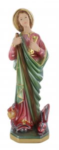 Copertina di 'Statua Santa Marta in gesso madreperlato dipinta a mano - 30 cm'